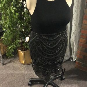 Sequin and beaded skirt